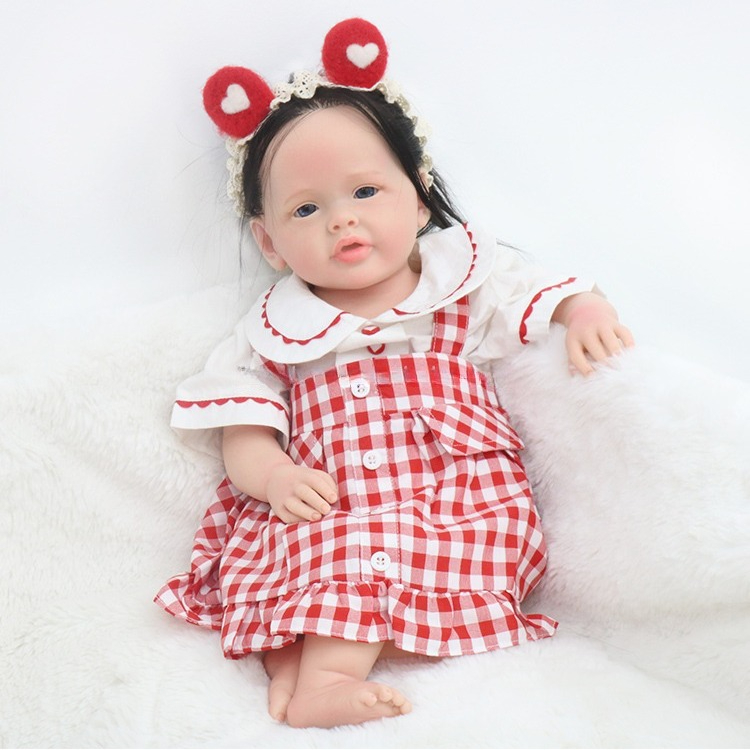 Reborn Baby Doll Silicone Realistic - 22 Inches Real Silicone Reborn Baby